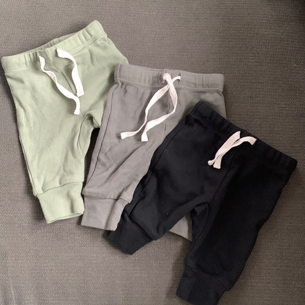 Honesborn unisex pants 3 pairs newborn